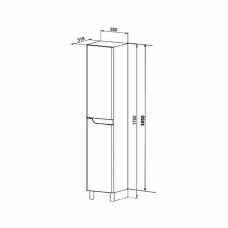 Шкаф пенал Orange Milano PM35-05KU Белый