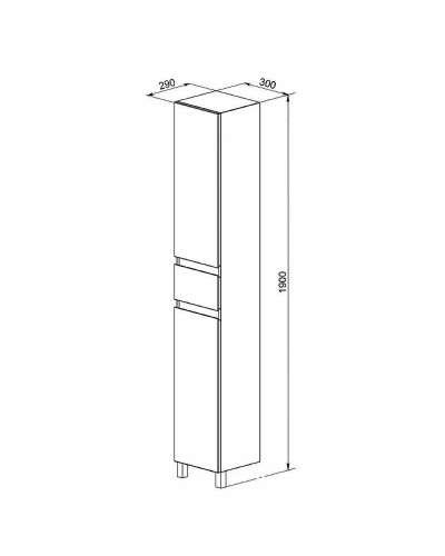 Шкаф пенал Orange Lyon 30 PLY 30-02KR с бельевой корзиной Белый