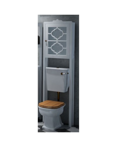 Шкаф пенал Corozo Манойр 50 SD-00000327 над унитазом Белый