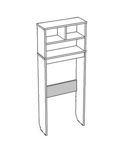 Шкаф пенал Corozo Монро 55 SD-00000390 над унитазом Белый