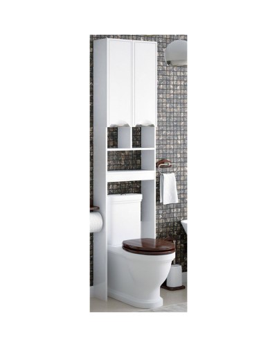 Шкаф пенал Corozo Монро 55 SD-00000390 над унитазом Белый