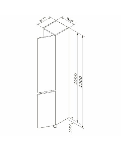 Шкаф пенал AM.PM Gem S 30 M91CSR0306GM Графит матовый