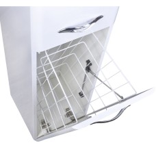 Шкаф пенал Style Line Каре 30 СС-00002271 Люкс Plus с бельевой корзиной Белый