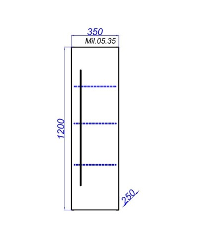 Пенал универсальный белый глянец Aqwella 5 Stars Milan Mil.05.35/W