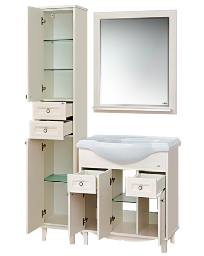 Шармель - 35 Пенал светло-бежевый левый с 2 ящ.