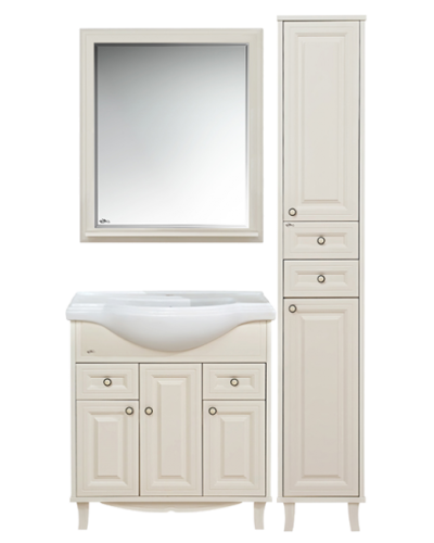 Шармель - 35 Пенал светло-бежевый правый с 2 ящ.