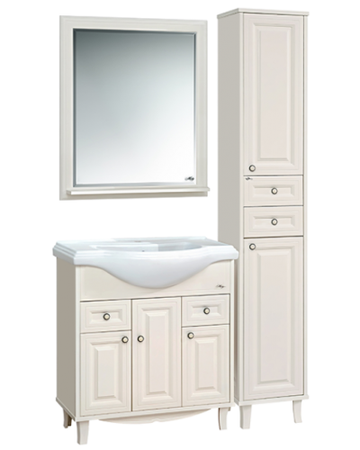 Шармель - 35 Пенал светло-бежевый правый с 2 ящ.