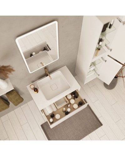 Шкаф пенал Dreja Insight 35 99.9201 подвесной Белый глянец