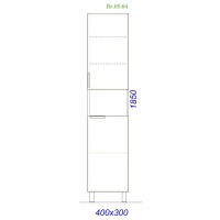Пенал напольный универсальный сосна магия Aqwella Brig Br.05.04/SM