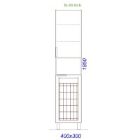 Пенал напольный универсальный с бельевой корзиной сосна магия Aqwella Brig Br.05.04.K/SM