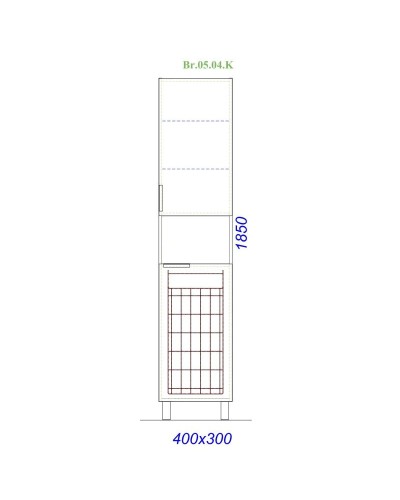Пенал напольный универсальный с бельевой корзиной сосна магия Aqwella Brig Br.05.04.K/SM