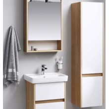 Шкаф пенал Aqwella Сити 35 SIT0535DB Дуб балтийский Белый