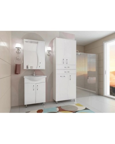 Шкаф пенал Style Line Волна 70 ЛС-000010050 Белый