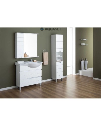 Пенал напольный правый белый Aquanet Доминика 00170802