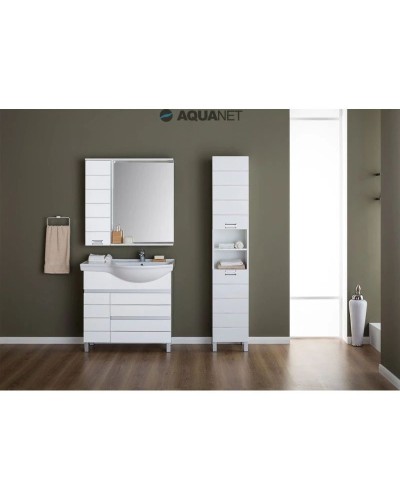 Пенал напольный правый белый Aquanet Доминика 00170802