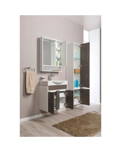 Пенал подвесной правый белый/дуб антик Aquanet Коста 00188408