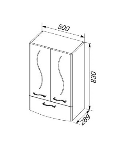 Шкаф подвесной белый Aquanet Моника 00186780
