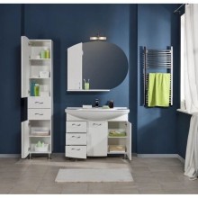 Пенал напольный левый белый Aquanet Моника 00186777