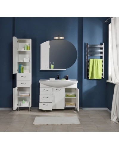 Пенал напольный левый белый Aquanet Моника 00186777