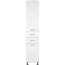 Пенал напольный левый белый Aquanet Моника 00186777