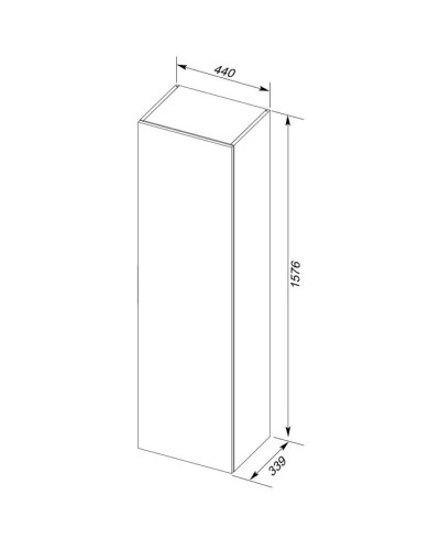 Пенал подвесной правый кремовый Aquanet Алвита 00183983