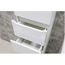 Пенал напольный белый/выбеленное дерево с бельевой корзиной Акватон Дакота 1A203203DAAY0