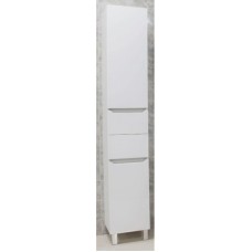 Пенал напольный белый/выбеленное дерево с бельевой корзиной Акватон Дакота 1A203203DAAY0