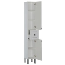 Пенал напольный правый белый/патина серебро Aquanet Честер 00182682