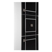 Пенал напольный правый черный/патина серебро Aquanet Честер 00186095