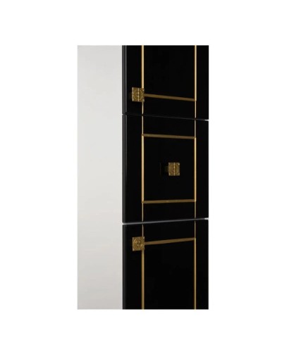 Пенал напольный правый черный/патина золото Aquanet Честер 00186094