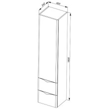 Пенал подвесной правый белый Aquanet Орлеан 00183079