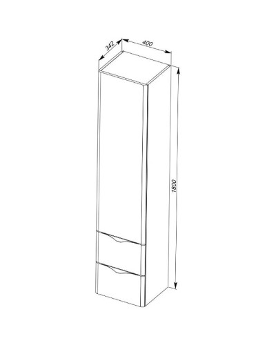 Пенал подвесной правый белый Aquanet Орлеан 00183079