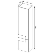 Пенал подвесной правый дуб кантри Aquanet Мадейра 00183068