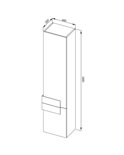 Пенал подвесной правый дуб кантри Aquanet Мадейра 00183068