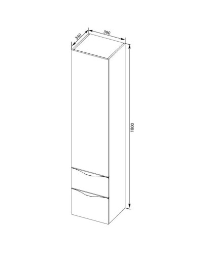 Пенал подвесной белый Aquanet Эвора 00184308