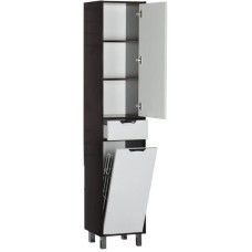 Пенал напольный белый/венге с бельевой корзиной Aquanet Гретта 00172063