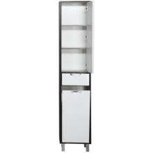 Пенал напольный белый/венге с бельевой корзиной Aquanet Гретта 00172063