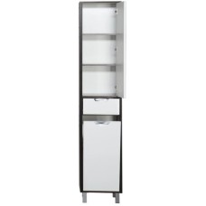 Пенал напольный белый/венге с бельевой корзиной Aquanet Гретта 00172063