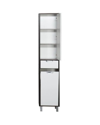 Пенал напольный белый/венге с бельевой корзиной Aquanet Гретта 00172063