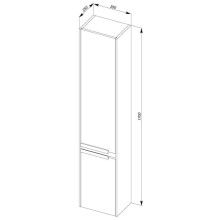 Пенал подвесной белый Aquanet Тиволи 00180069