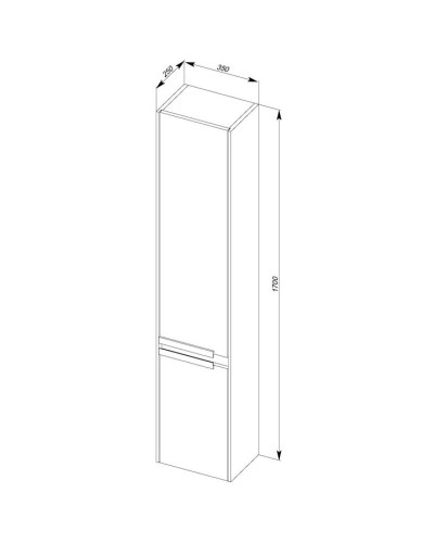 Пенал подвесной белый Aquanet Тиволи 00180069