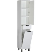 Пенал напольный белый с бельевой корзиной Aquanet Гретта 00177010