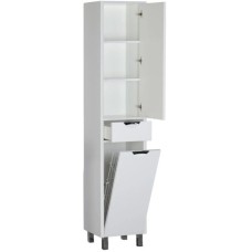 Пенал напольный белый с бельевой корзиной Aquanet Гретта 00177010