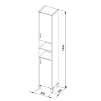 Пенал напольный венге Aquanet Донна 00168940