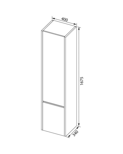 Пенал подвесной белый Aquanet Лайн 00164958