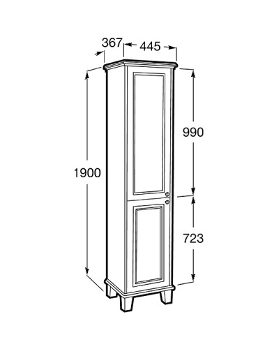 Шкаф пенал Roca Carmen 44 857137415 Сатин белый