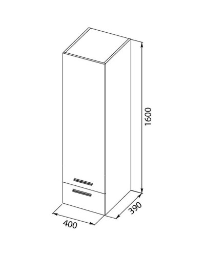 Пенал подвесной белый Aquanet Верона 00176672