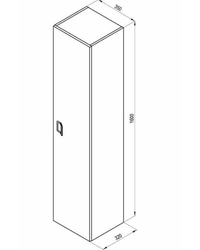 Шкаф пенал Ravak Comfort 35 X000001383 подвесной Белый глянец