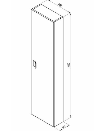 Шкаф пенал Ravak Comfort 40 X000001382 подвесной Белый глянец