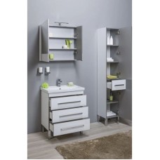 Пенал напольный белый Aquanet Сиена 00189244